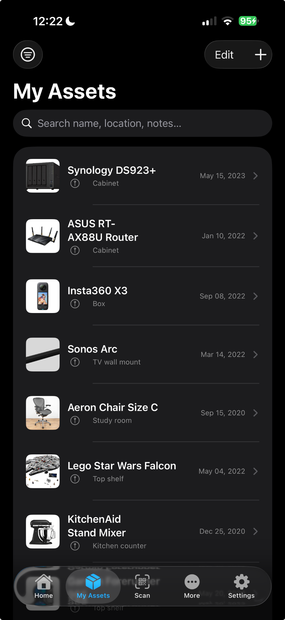 Asset list
